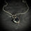 縮圖：Handmade silver necklace with heart shape blue labradorite
