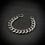 縮圖：Handmade silver bracelet - cuban with beads deco 12mm
