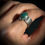 Thumbnail: Handmade silver turquoise ring