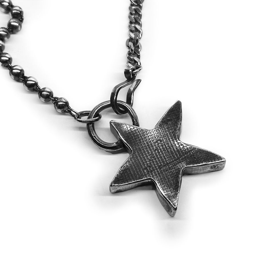 Thumbnail: Hollow star necklace with multi chain
