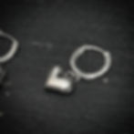 Thumbnail: Handmade heart shape silver earrings