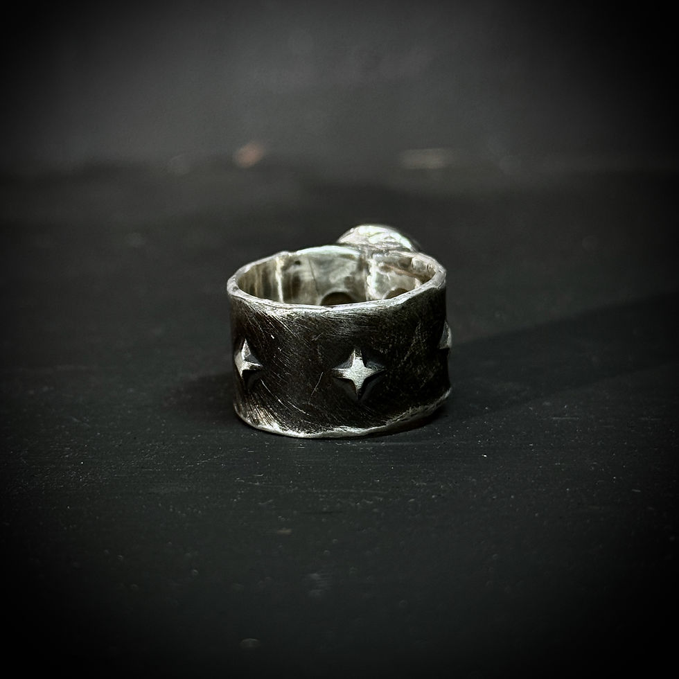 Thumbnail: Handmade silver turquoise ring