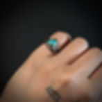 Handmade silver weaving ring with Turquoise