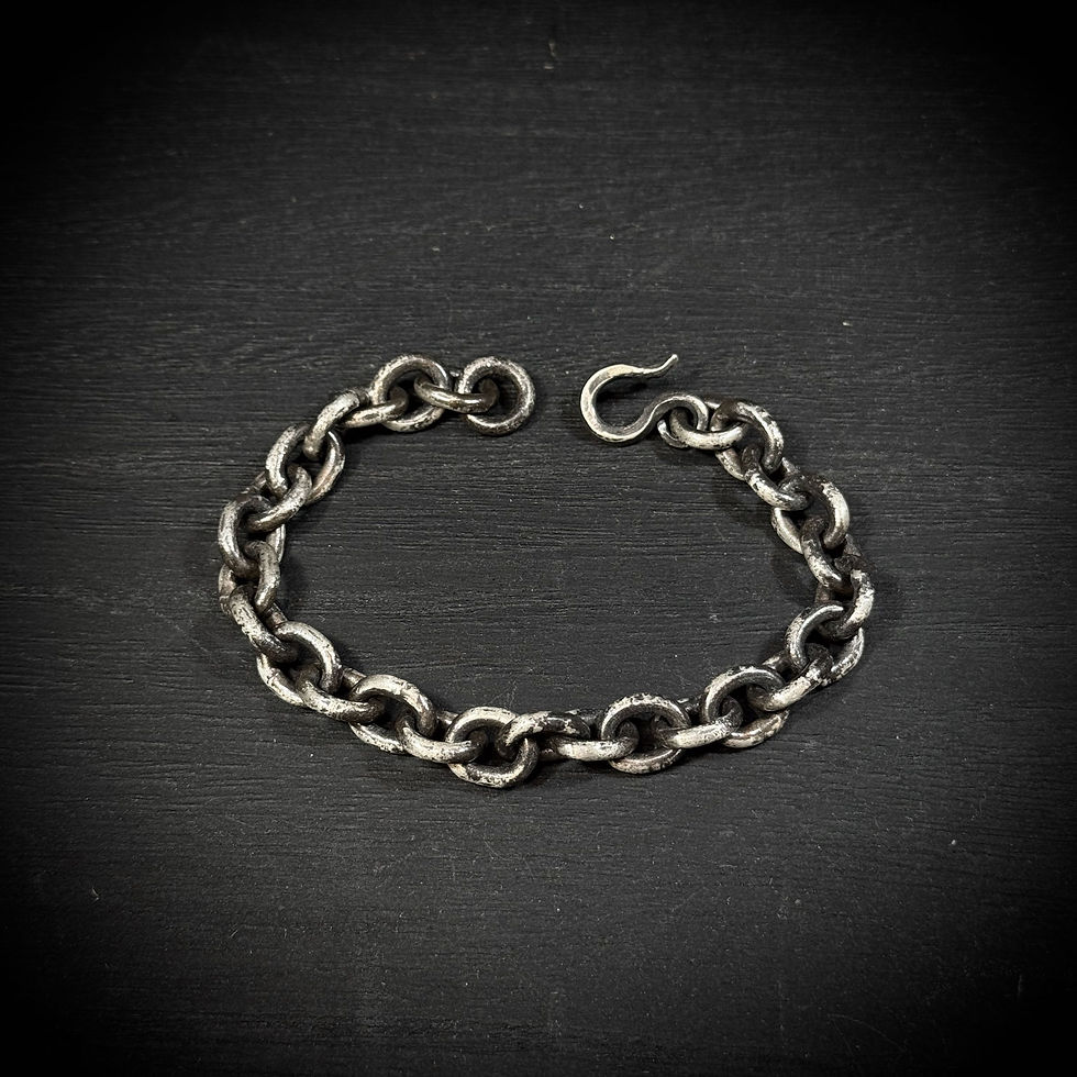 Thumbnail: Handmade silver bracelet - chain link 2.5mm
