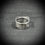 Thumbnail: Handmade silver hollow ring - EAT PLAY F