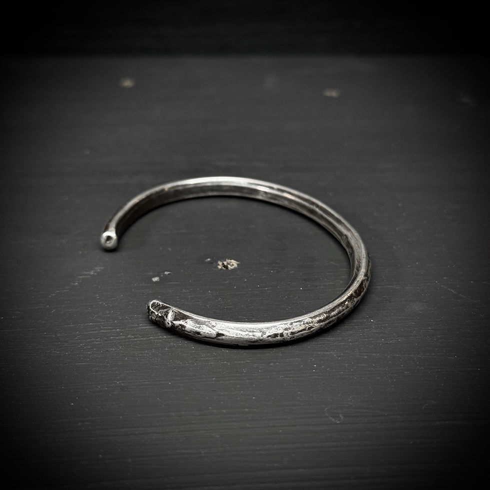 Thumbnail: Silver cuff bracelet 5mm