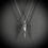 Thumbnail: Handmade silver hollow necklace - cone