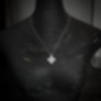 Handmade silver hollow cross necklace with watermelon tourmaline