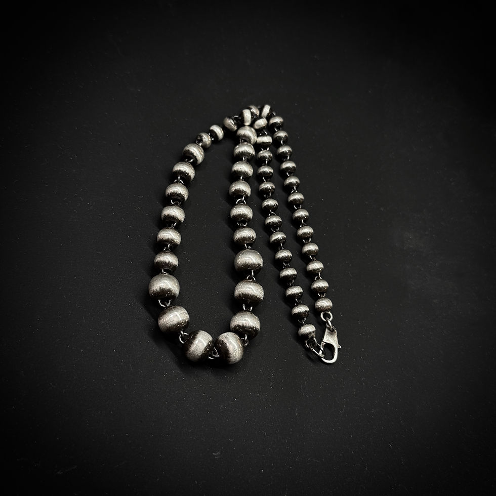 Thumbnail: 999 fine silver ball beads chain necklace