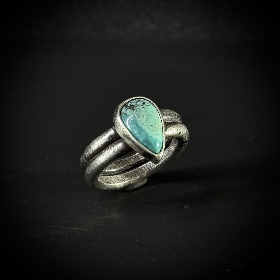 縮圖：Handmade silver turquoise ring