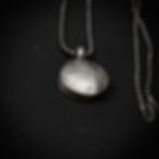 Silver hollow round pendant necklace