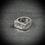 Thumbnail: Handmade silver hollow ring - EAT PLAY F