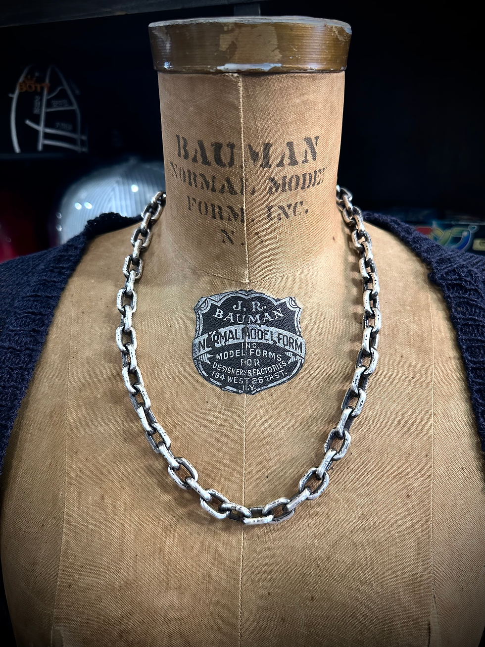 Handmade chain link choker necklace - 3mm