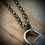 Thumbnail: Handmade silver lock necklace hollow formed with net pattern