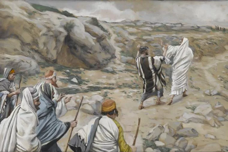 James Tissot, 1836-1902, "GET BEHIND ME SATAN"