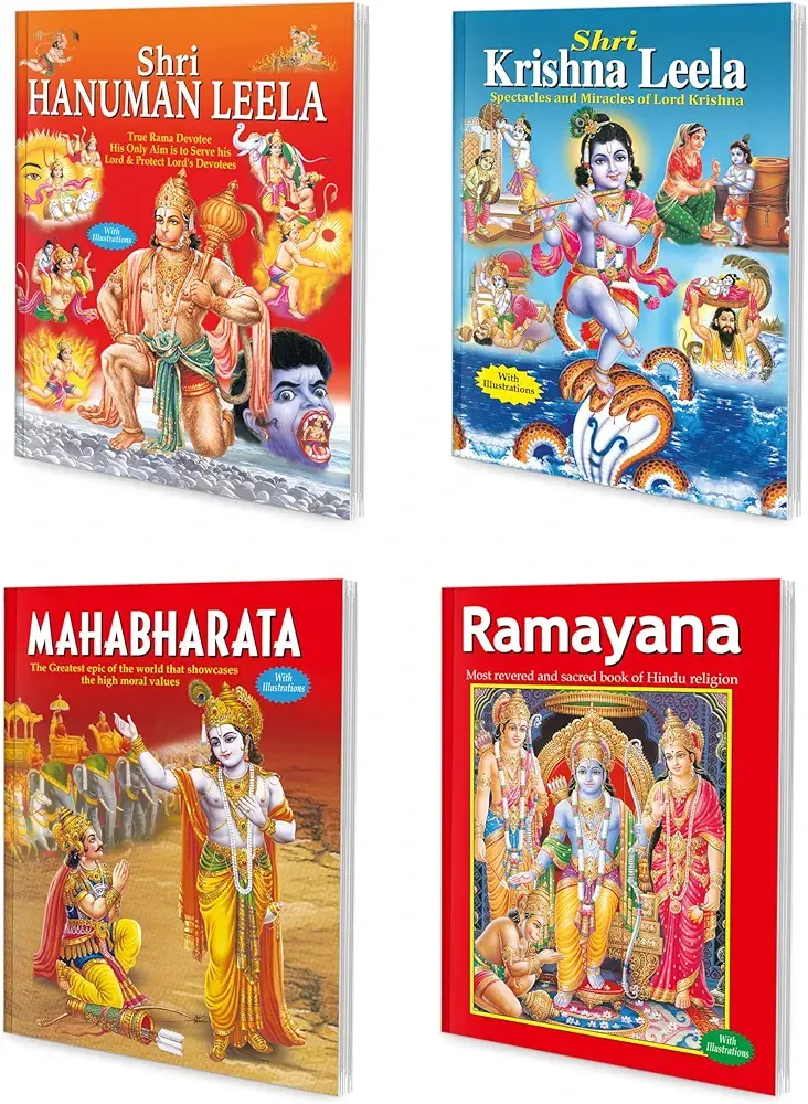 Illustrated Vedic Story Book for Kids (Set Of 4 Books)