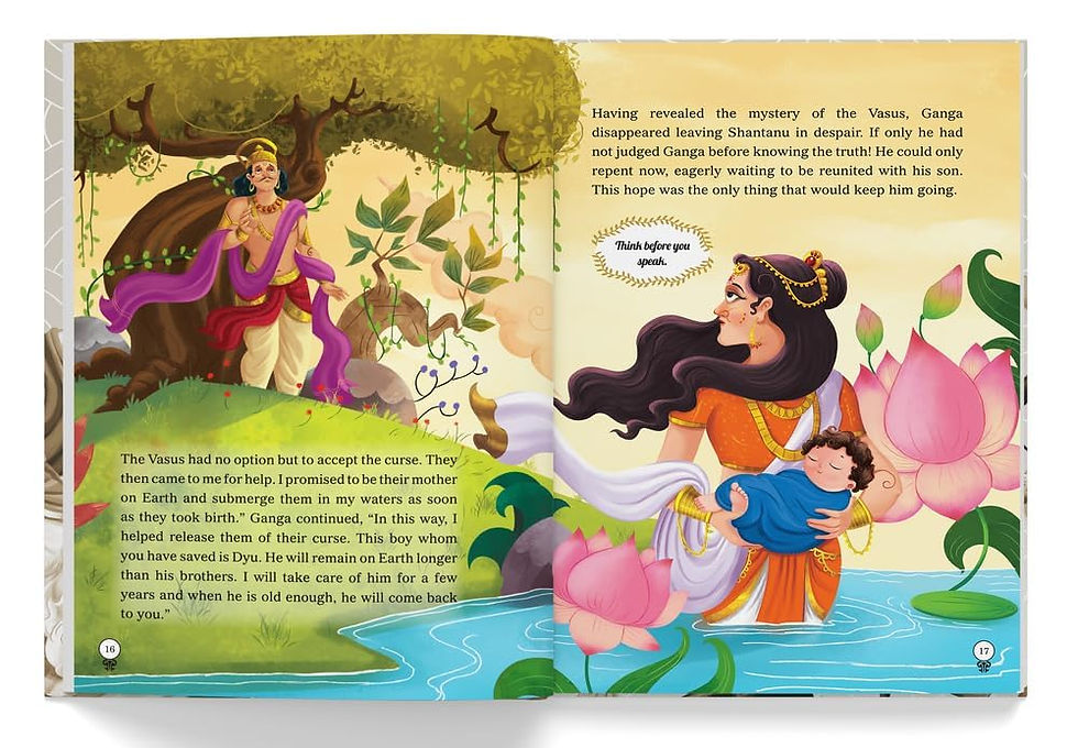 Thumbnail: Illustrated Mahabharata - Timeless Tales for Children (Deluxe Edition) Hardcover