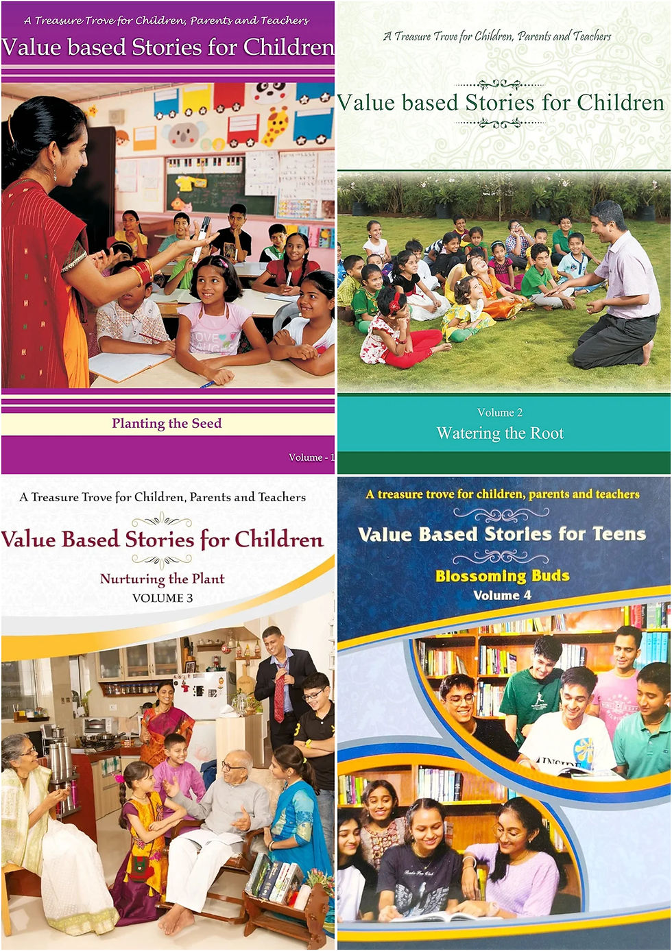 Value Based Stories (Set of 4 Volumes) Iskcon Pune
