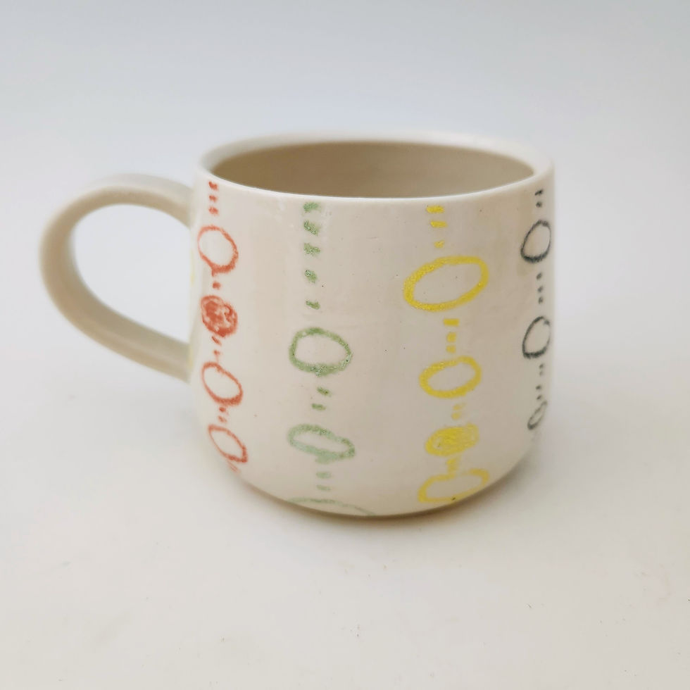 Thumbnail: crayon circles + dashes | 12 oz mug