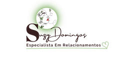 Assinatura da terapeuta, Suzy Domingos, com o logotipo de uma casal a olhar um para o outro.