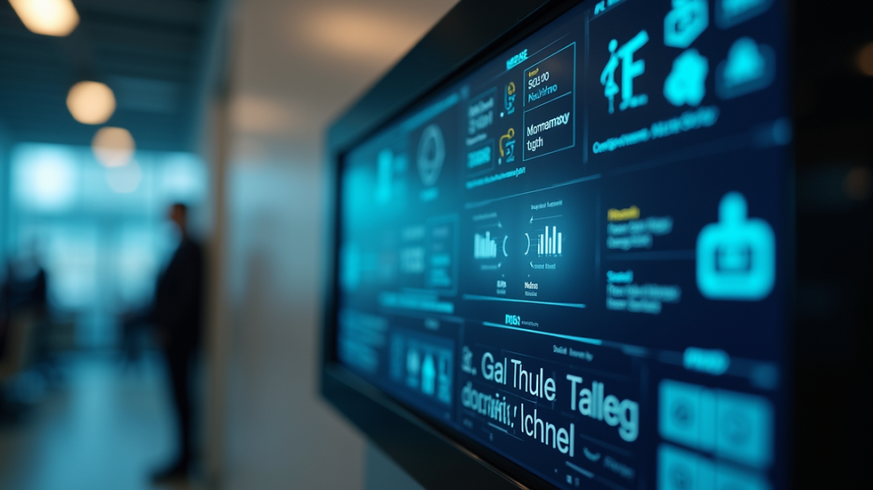 Close-up of smart security control panel with touchscreen