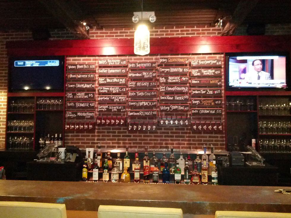 TVs Installed Behind Bar