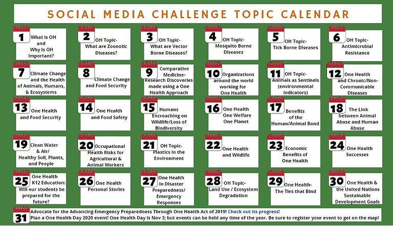 One Health month calendar.jpg