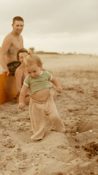 taylor, sam, & baby hayden a surfer family