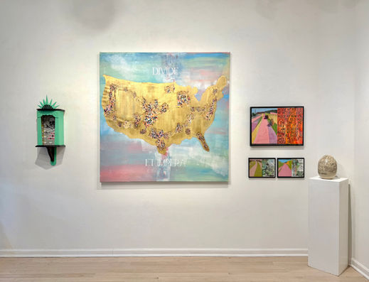 Al Diaz, Lee Ranaldo, green lady of brooklyn contemporary art exhibition in NYC