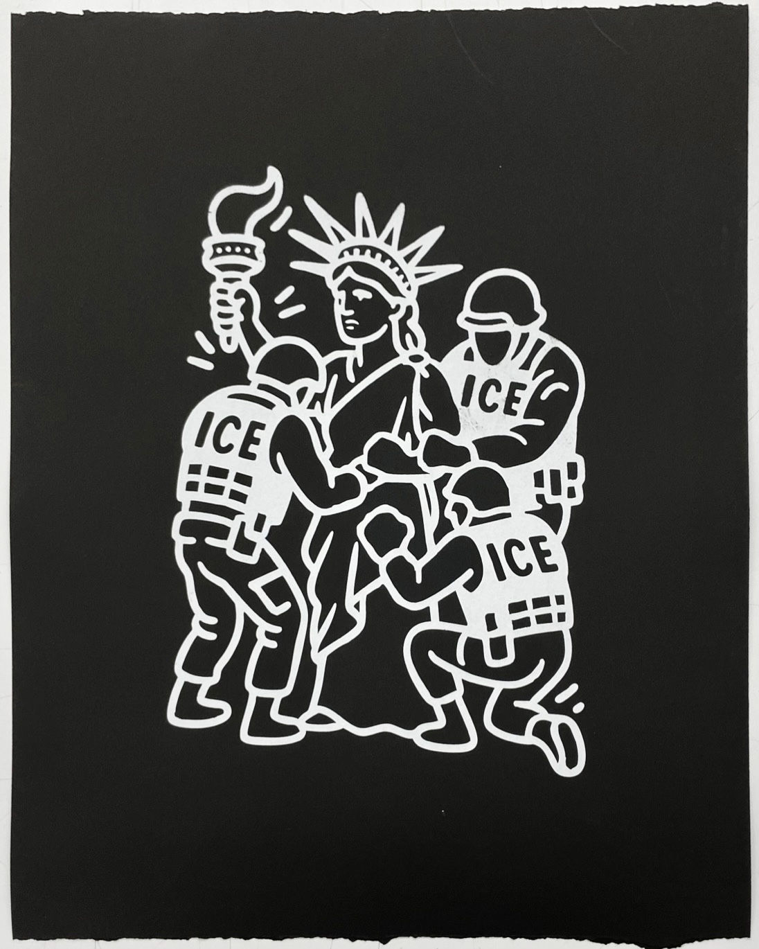 "Attack on Liberty" Print by Doug Groupp / Clown Soldier