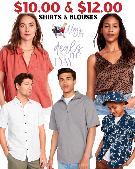 ⏩⏩Today ONLY: $12 & $10 Shirts & Blouses!!