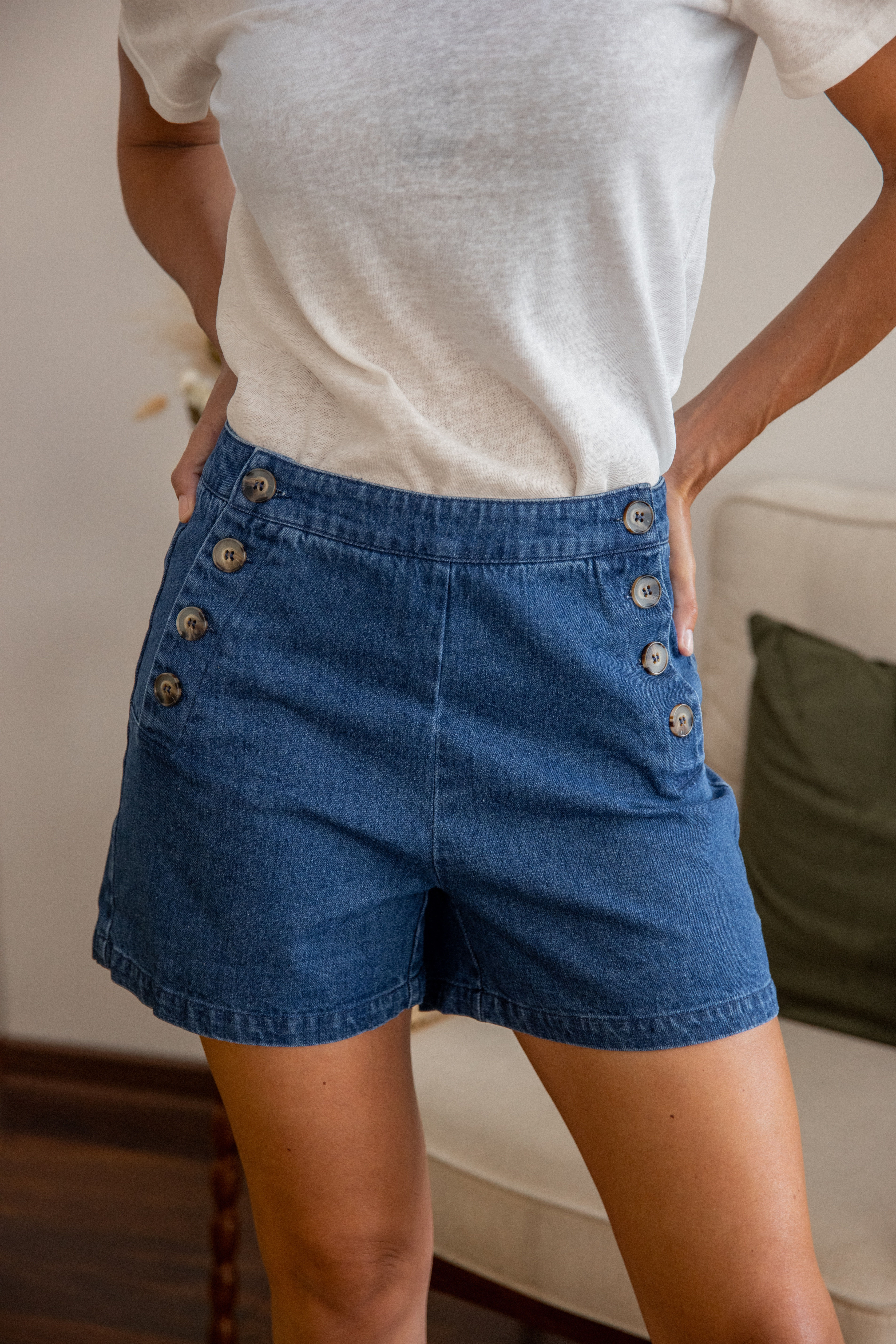 Short MILOS Jean Foncé