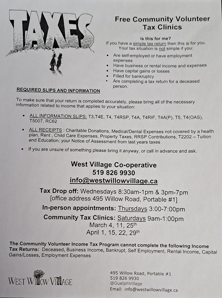 Free Tax Clinic in Guelph