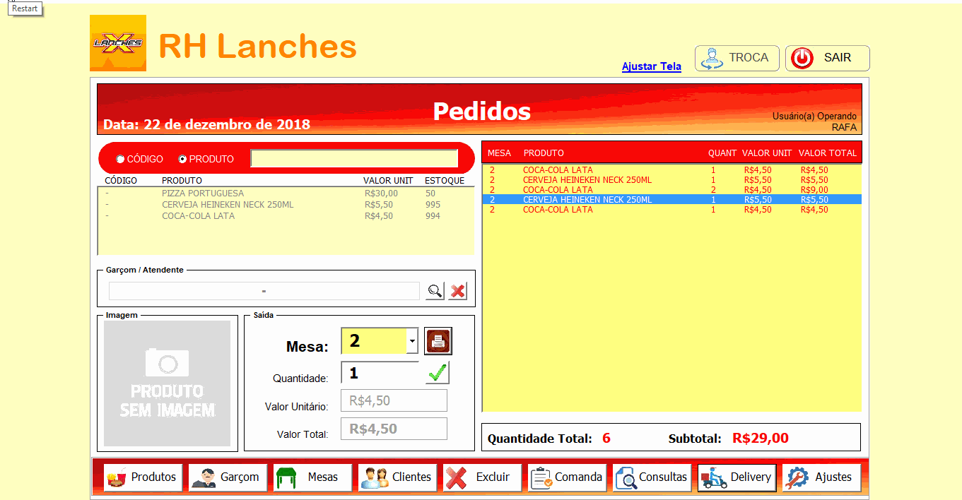 Programa pizzarias restaurantes