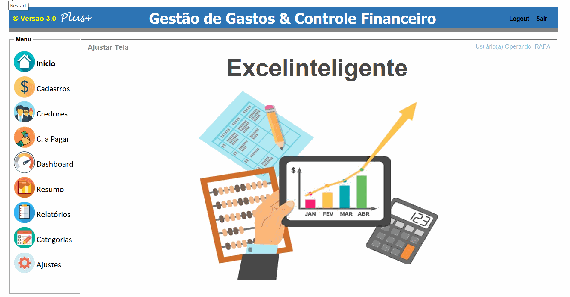 Planilha controle financeiro
