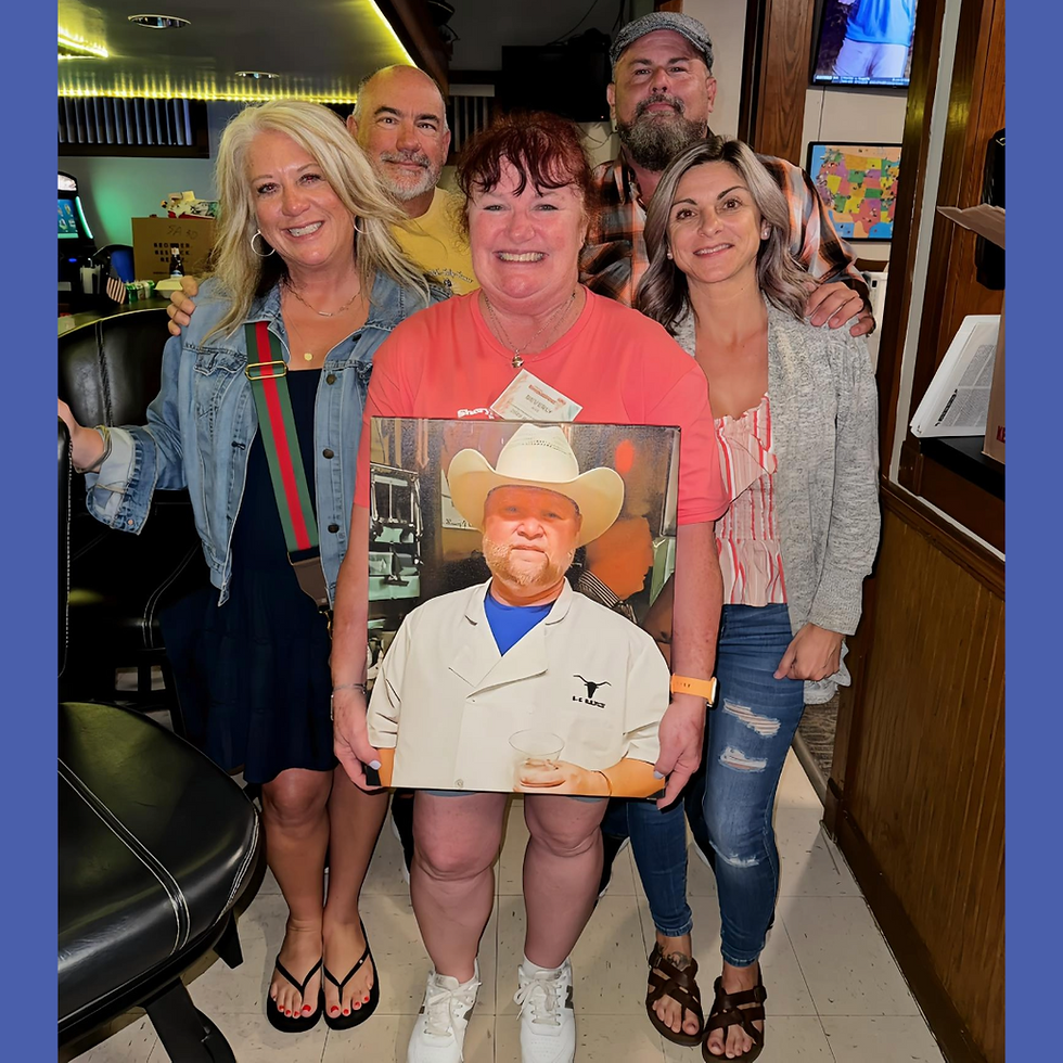 Kevin Davis memorial canvas displayed at Sheryl’s BreastFest 10th Annual Music Festival by family and friends