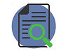 Magnifying glass over form