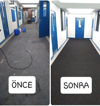Balmumcu Ata Koleji inşaat sonrası temizlik önce ve sonra