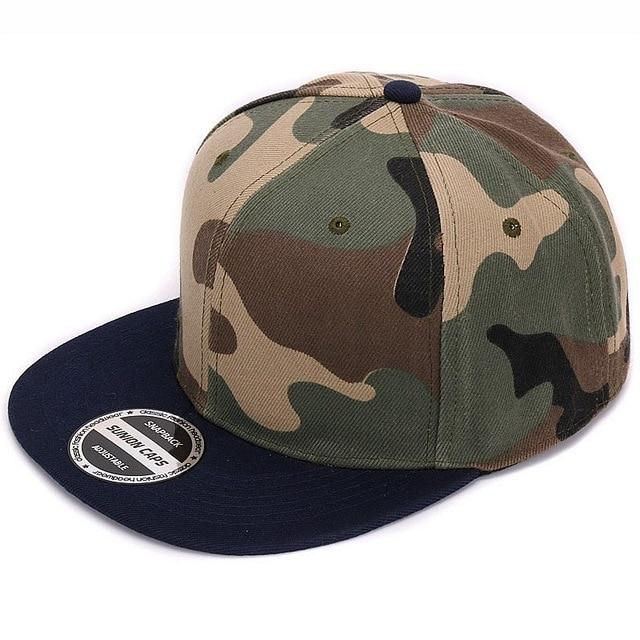 HATLANDER Camouflage Snapback Polyester Cap Blank Flat Camo Baseball Cap With No