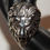 Thumbnail: Steel Lion Head Ring  / Size 10