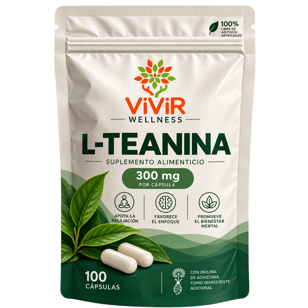Vivir Wellness L-Teanina 300 mg – 100 Cápsulas