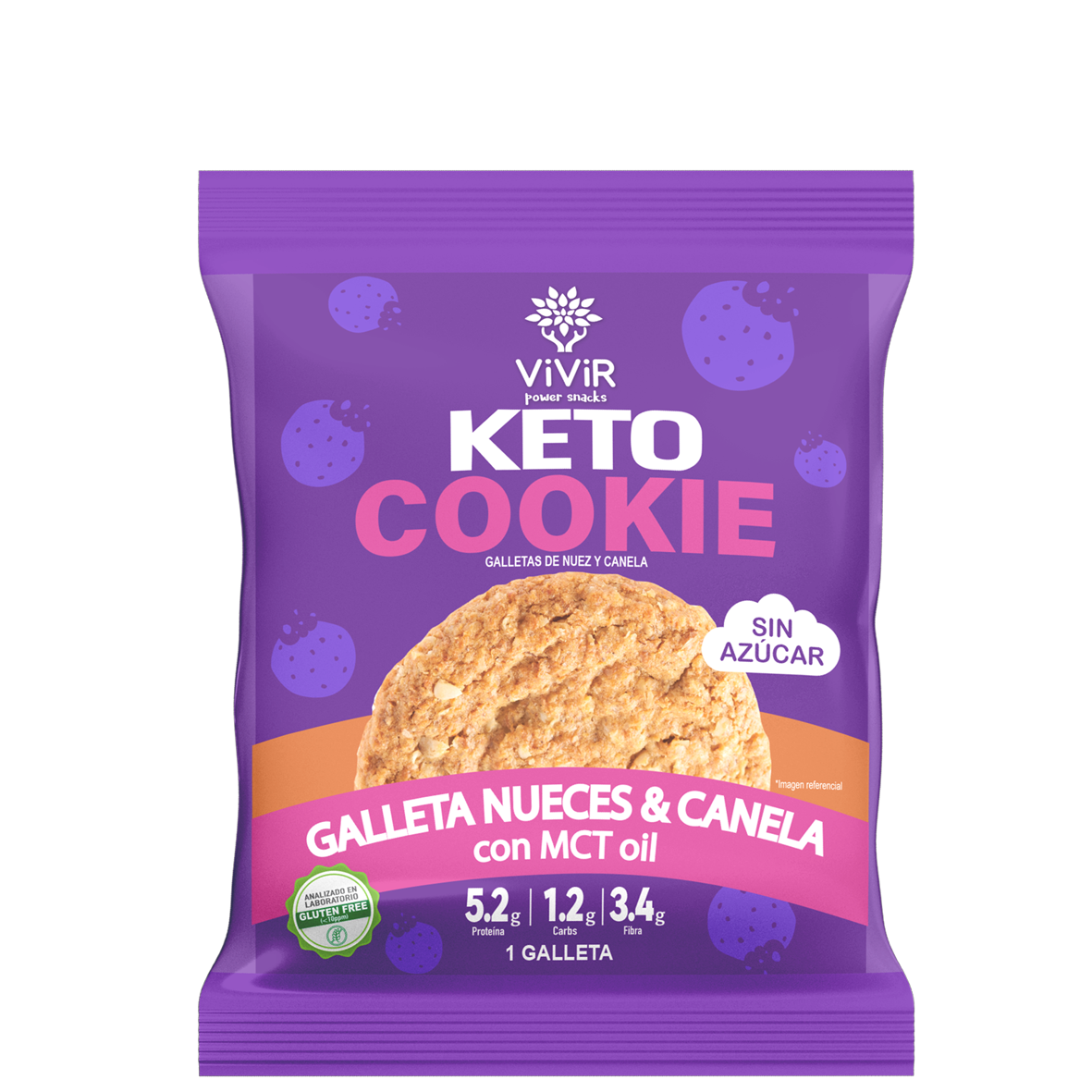Galleta Keto con nueces y canela - Keto friendly; sin gluten