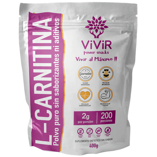 l-carnitine benefits for females weight loss L-Carnitina en Polvo de Vivir Power Snacks 400g de fácil dilusión