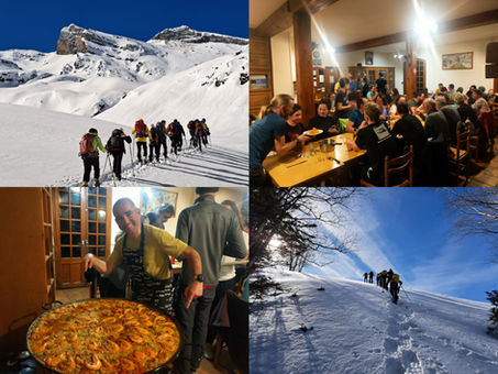 Il a rassemblé 43 personnes au gîte de Tramezaïgues pour partager des activités de ski alpin, ski de rando et randonnée à raquettes.