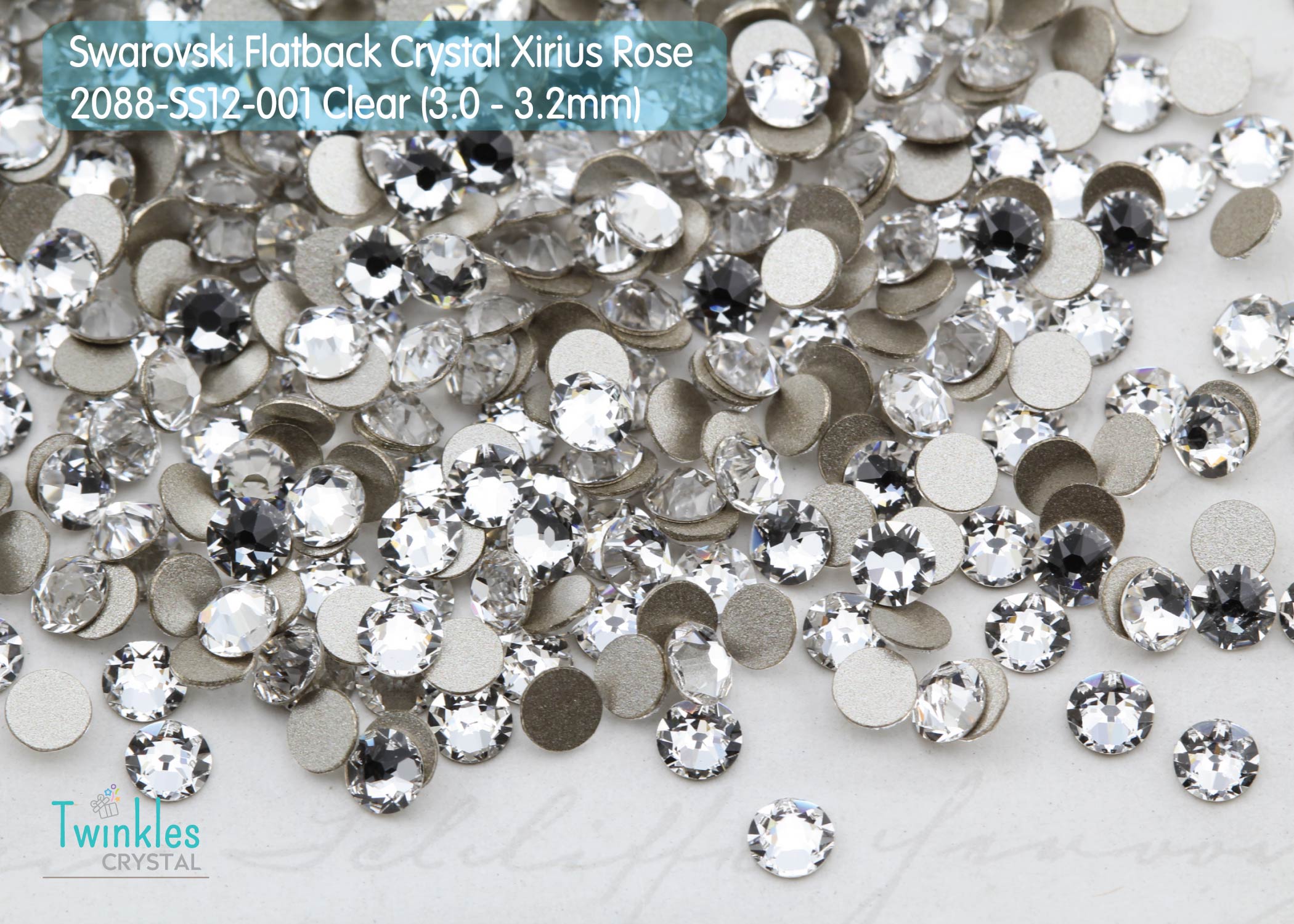 Swarovski 3-6.5mm-72pcs Flatback Crystal Nail Decoration