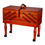 Thumbnail: Cantilevered Wooden Sewing Basket Box On Wheels Floor Standing