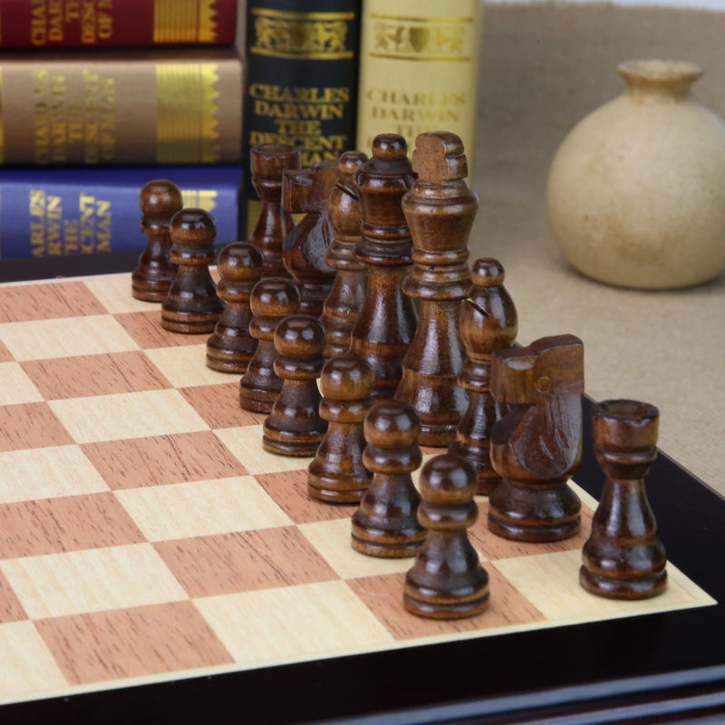 Thumbnail: Wooden Chess Box Wood Chessboard Game Set