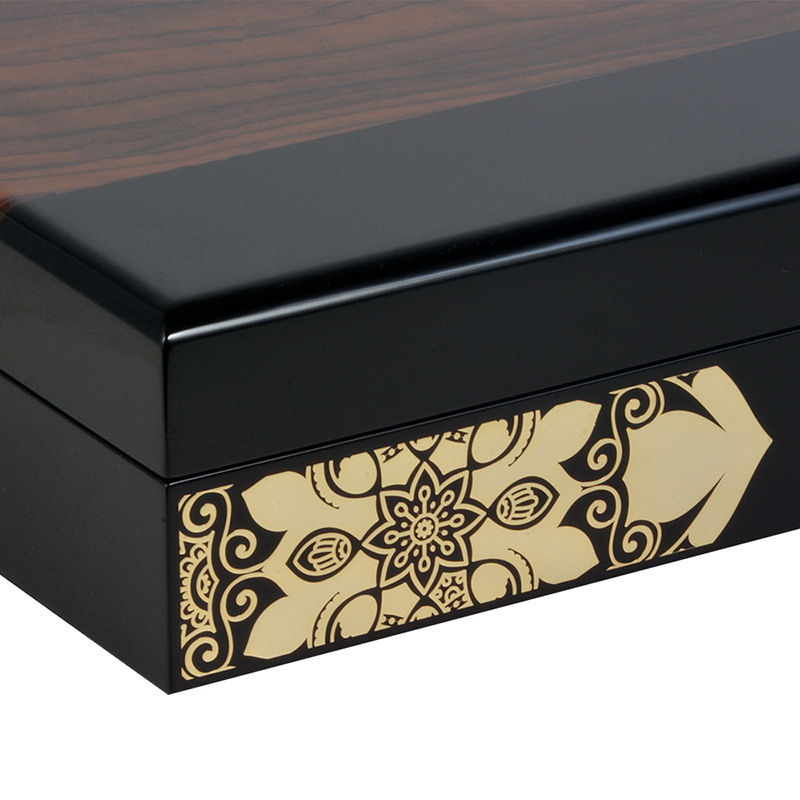 Thumbnail: Wooden Perfume Gift Box Print Design Flip Lid Parfum Case