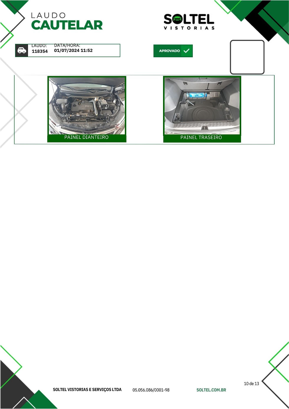 Miniatura: Vistoria Cautelar Chevrolet Equinox RS