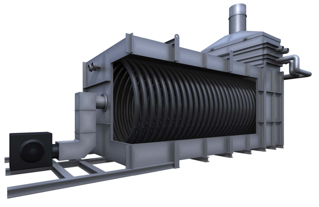 Hot Oil Heater CAD Diagram